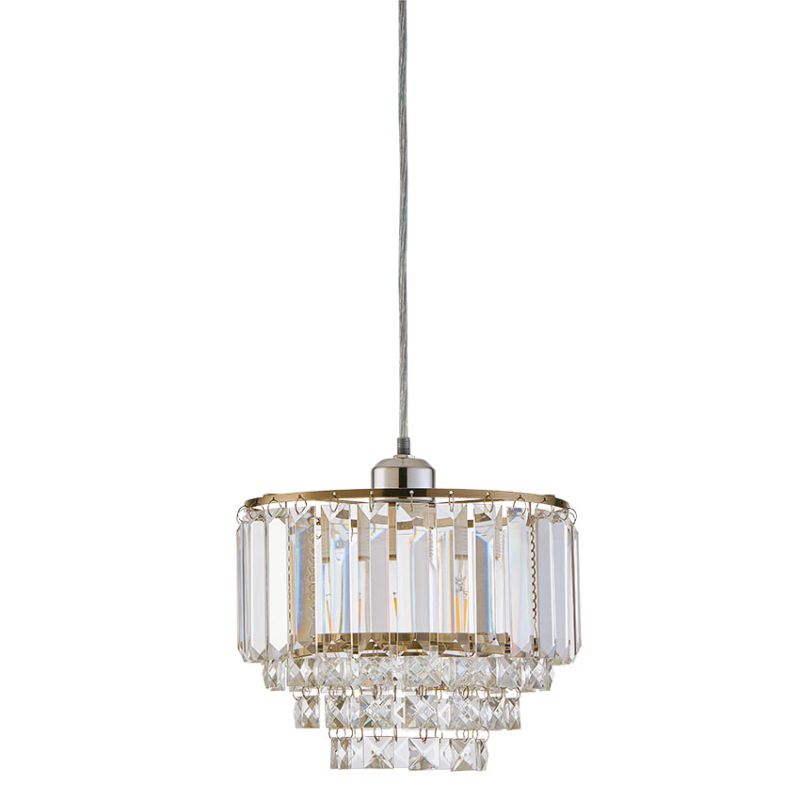 Cork Lighting-PF2311/AB - Arles - Shade Only - Antique Brass Shade with Crystal