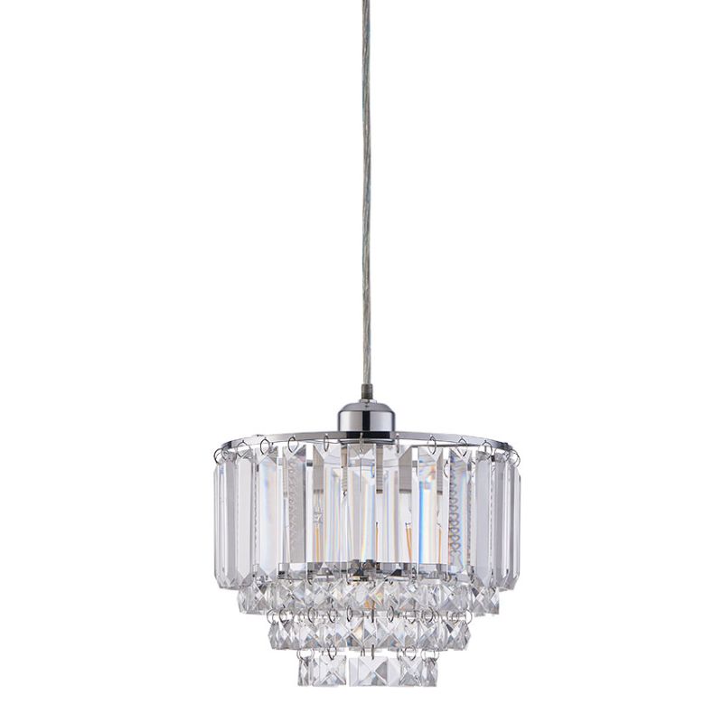 Cork Lighting-PF2311/CR - Arles - Shade Only - Chrome Shade with Crystal