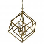 Kinsale - Matt Brass 4 Light Geometric Cube Pendant Kinsale - Matt Brass 4 Light Geometric Cube Pendant