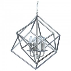 Kinsale - Satin Nickel 4 Light Geometric Cube Pendant Kinsale - Satin Nickel 4 Light Geometric Cube Pendant