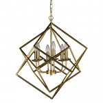 Kinsale - Matt Brass 6 Light Geometric Cube Pendant Kinsale - Matt Brass 6 Light Geometric Cube Pendant