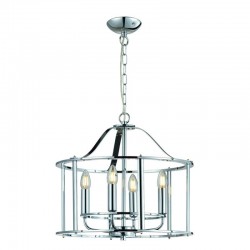 Adare - Chrome 4 Light Lantern Pendant Adare - Chrome 4 Light Lantern Pendant