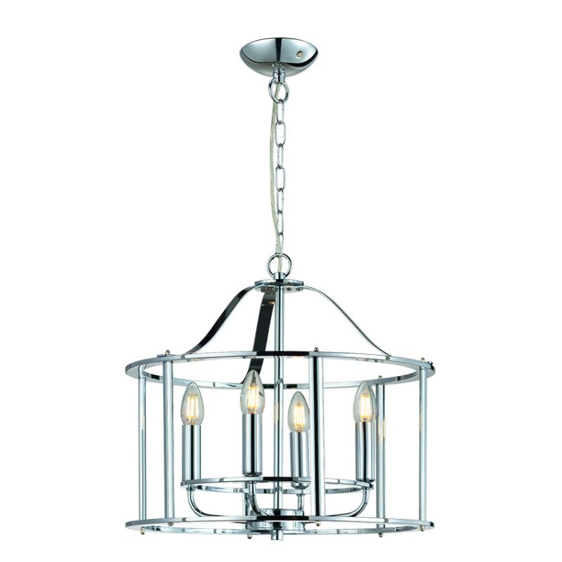 Cork Lighting-PF24756/4CR - Adare - Chrome 4 Light Lantern Pendant