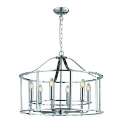 Adare - Chrome 6 Light Lantern Pendant Adare - Chrome 6 Light Lantern Pendant