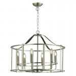 Adare - Satin Nickel 6 Light Lantern Pendant Adare - Satin Nickel 6 Light Lantern Pendant