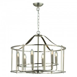 Adare - Satin Nickel 6 Light Lantern Pendant Adare - Satin Nickel 6 Light Lantern Pendant