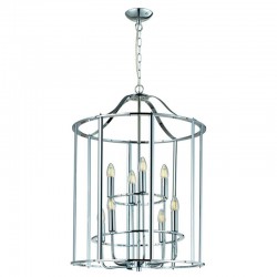 Adare - Chrome 8 Light Lantern Pendant Adare - Chrome 8 Light Lantern Pendant