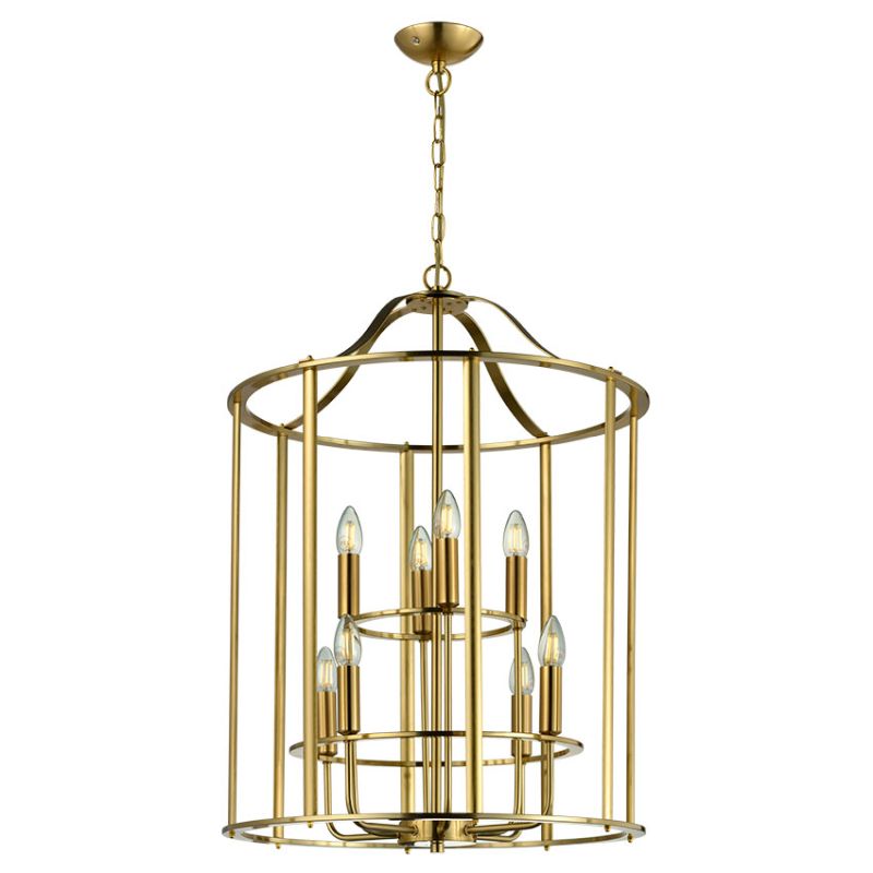 Cork Lighting-PF24756/4+4MB - Adare - Matt Brass 8 Light Lantern Pendant