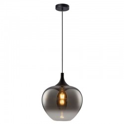 Berkley - Black Pendant with Smoked Glass ⌀ 29 cm Berkley - Black Pendant with Smoked Glass ⌀ 29 cm