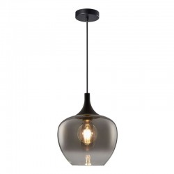 Berkley - Black Pendant with Smoked Glass ⌀ 24 cm Berkley - Black Pendant with Smoked Glass ⌀ 24 cm