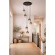 Cork Lighting-PF2576/6SMK - Vetro - Black 6 Light LED Cluster Pendant with Smoked Glass