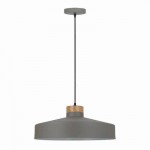 Matera - Light Grey & Wood Pendant Matera - Light Grey & Wood Pendant