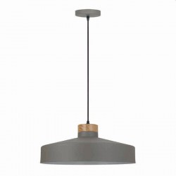 Matera - Light Grey & Wood Pendant Matera - Light Grey & Wood Pendant