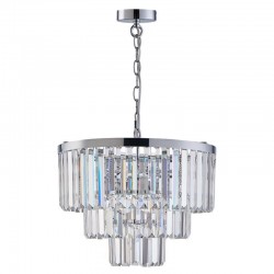 Lazio - Chrome 7 Light Chandelier with Crystal Lazio - Chrome 7 Light Chandelier with Crystal