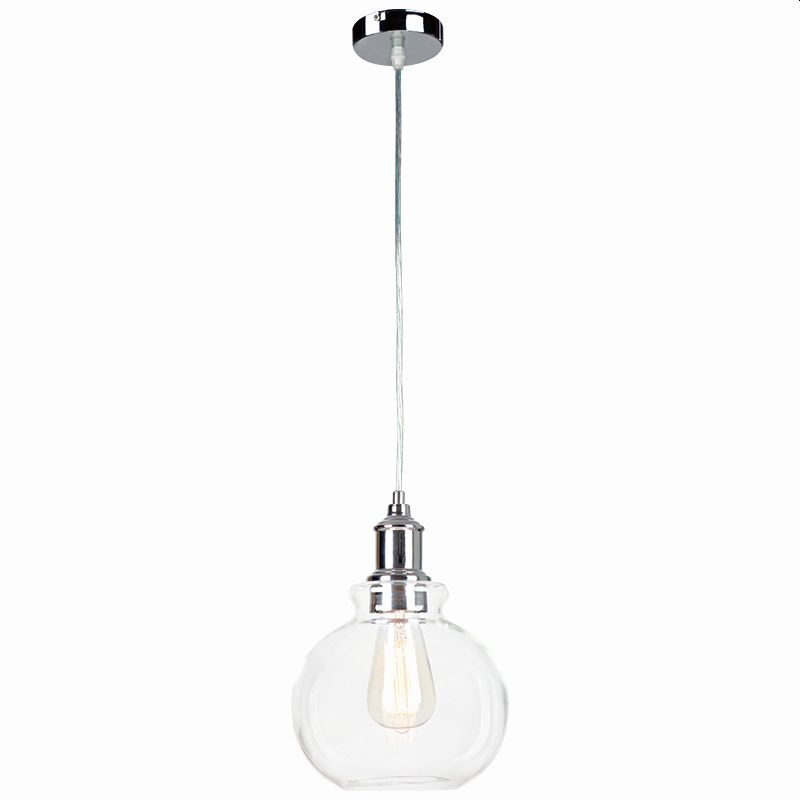 Cork Lighting-PF4606/GL - Taylor - Chrome Pendant with Clear Glass