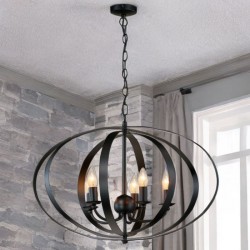 Salito - Matt Black 5 Light Centre Fitting