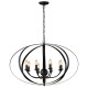 Cork Lighting-PF5062/8BL - Salito - Matt Black 8 Light Centre Fitting