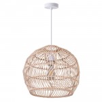 Harvest - White Pendant with Natural Rattan Shade Harvest - White Pendant with Natural Rattan Shade