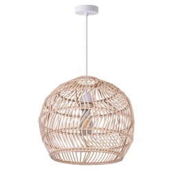 Harvest - White Pendant with Natural Rattan Shade Harvest - White Pendant with Natural Rattan Shade