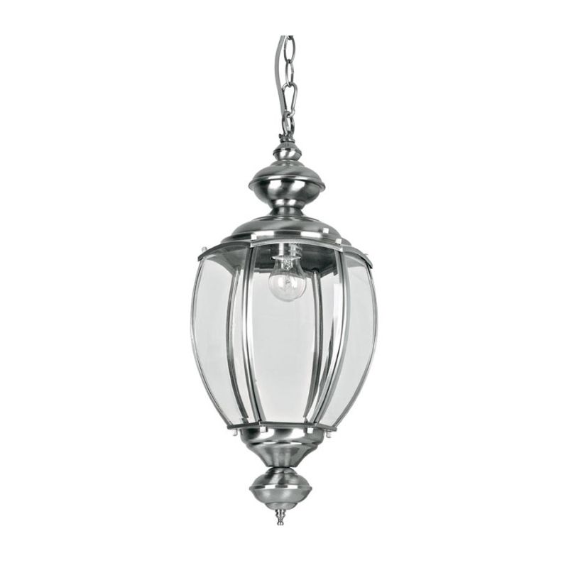 Cork Lighting-PF70097/1LCR - Lanterns - Chrome Lantern Pendant with Glass