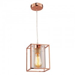 Tower Square - Copper Metal Cage Pendant Tower Square - Copper Metal Cage Pendant
