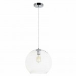 Globe - Chrome Pendant with Clear Glass ∅ 35 cm Globe - Chrome Pendant with Clear Glass ∅ 35 cm