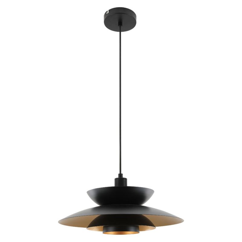 Cork Lighting-PFRETROL/BLK - Retro - Black Pendant Ø 38 cm