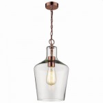Taylor - Copper Pendant with Clear Glass Taylor - Copper Pendant with Clear Glass