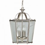 Lanterns - Satin Nickel 3 Light Lantern Pendant Lanterns - Satin Nickel 3 Light Lantern Pendant