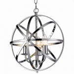 Besca - Chrome 3 Light Spherical Cage Pendant