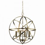 Besca - Antique Brass 4 Light Spherical Cage Pendant Besca - Antique Brass 4 Light Spherical Cage Pendant