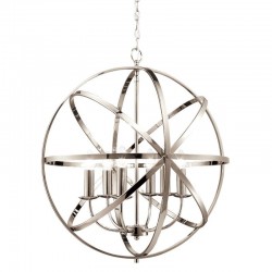 Besca - Satin Nickel 6 Light Spherical Cage Pendant Besca - Satin Nickel 6 Light Spherical Cage Pendant