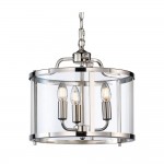 Zaros - Polished Nickel 3 Light Lantern Pendant