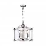 Zaros - Polished Nickel 3 Light Lantern Pendant