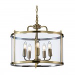 Zaros - Antique Brass 5 Light Lantern Pendant
