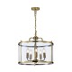 Cork Lighting-PL5421/5AB - Zaros - Antique Brass 5 Light Lantern Pendant