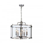 Zaros - Polished Nickel 5 Light Lantern Pendant