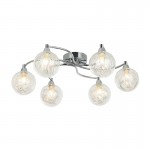 Nasa - Chrome 6 Light Flush with Chrome Wire & Clear Glass Nasa - Chrome 6 Light Flush with Chrome Wire & Clear Glass