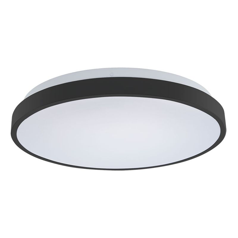 Cork Lighting-SF2033/18WBL - Tulia - Black CCT Flush with White Diffuser Ø 33 cm