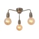 Cork Lighting-SF2312/3AB - Rion - Antique Brass 3 Light Semi Flush