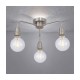 Cork Lighting-SF2312/3SN - Rion - Satin Nickel 3 Light Semi Flush