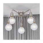 Rion - Satin Nickel 5 Light Semi Flush