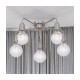 Cork Lighting-SF2312/5SN - Rion - Satin Nickel 5 Light Semi Flush