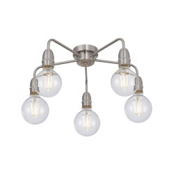 Rion - Satin Nickel 5 Light Semi Flush
