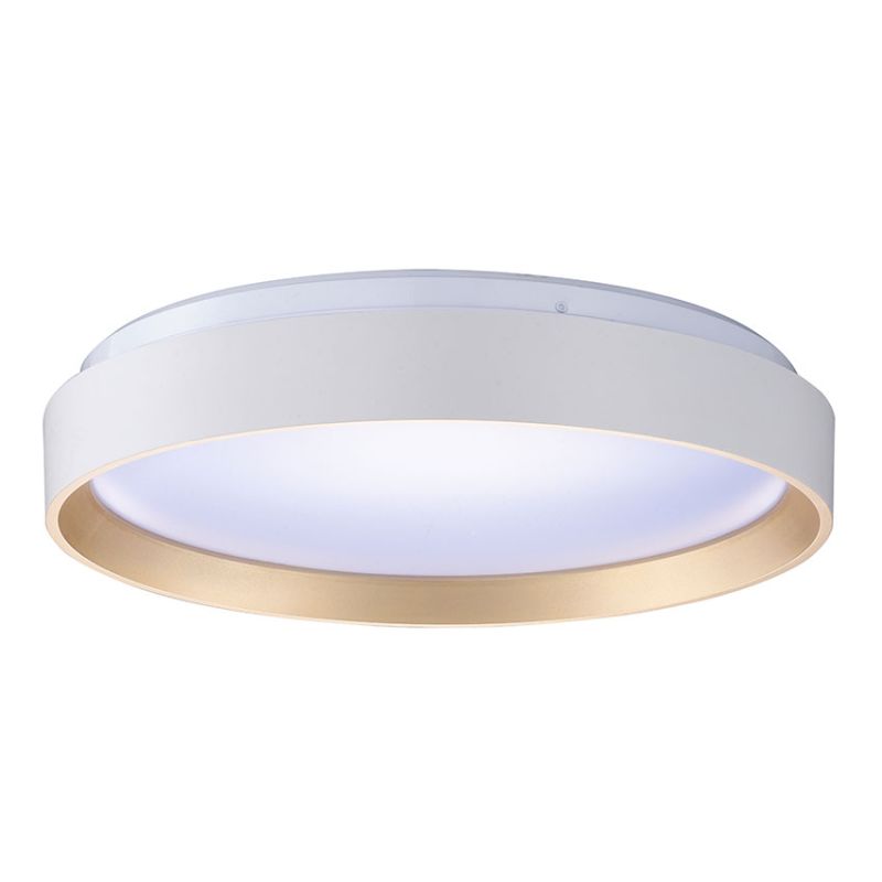 Cork Lighting-SF308/30WHGLD - Venus - White & Gold Flush with Remote Control