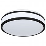 Kobe - Black LED Flush with White Diffuser Ø 34.5 cm