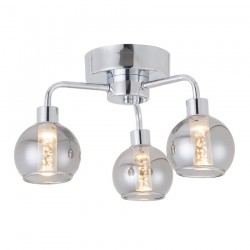 Reyna - Chrome Semi Flush with Double Glasses Reyna - Chrome Semi Flush with Double Glasses