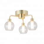 Reyna - Satin Brass LED Semi Flush with Double Glasses Reyna - Satin Brass LED Semi Flush with Double Glasses