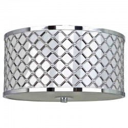 Trend - Chrome 3 Light Flush with White Diffuser Trend - Chrome 3 Light Flush with White Diffuser