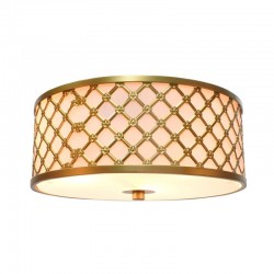 Trend - Matt Brass 3 Light Flush with White Diffuser Trend - Matt Brass 3 Light Flush with White Diffuser